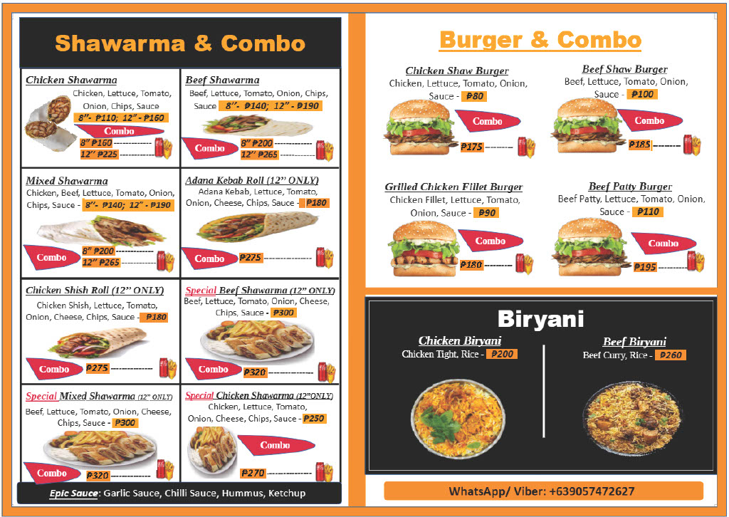Menu Page 1